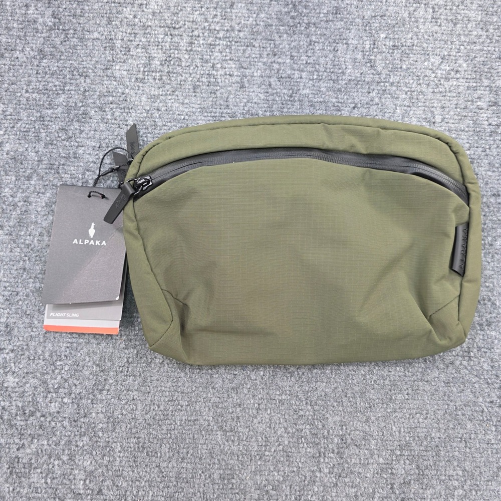 Alpaka Flight Sling Bag Olive Green Travel Pouch YKK Zippers Tablet‎ Sleeve